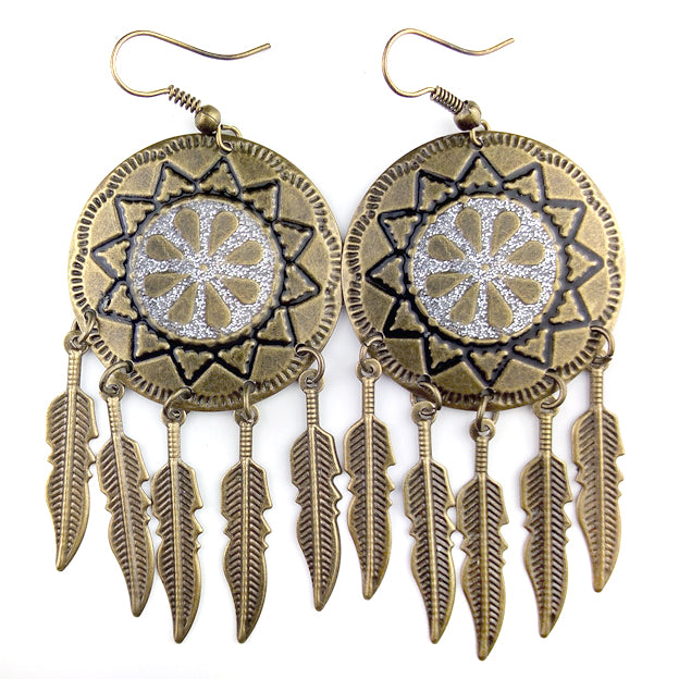 Ohrringe | Bronze Dreamcatcher Glitter