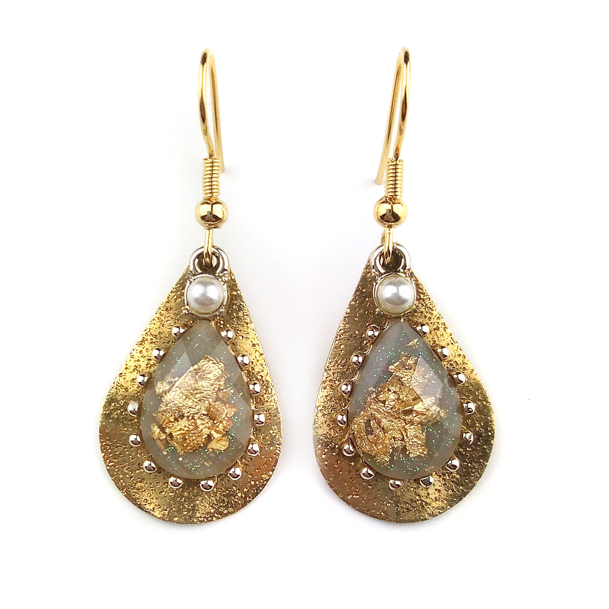 Ohrringe | Gold Green Tears