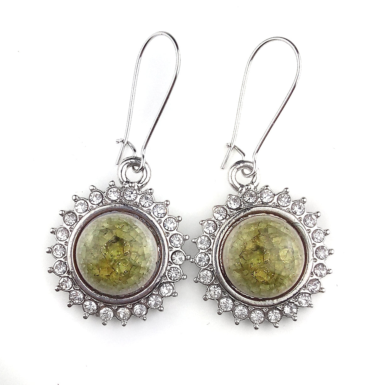 Ohrringe | Green Crackle