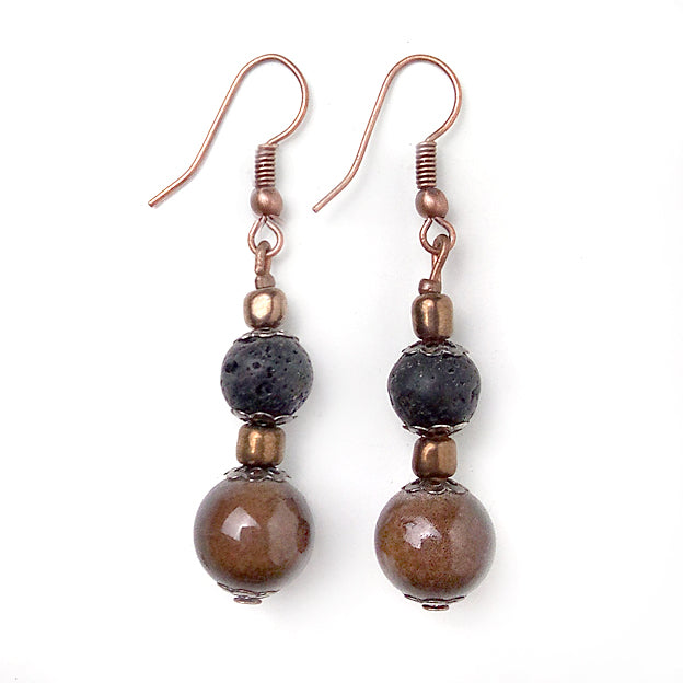 Ohrring | Lava Beads I