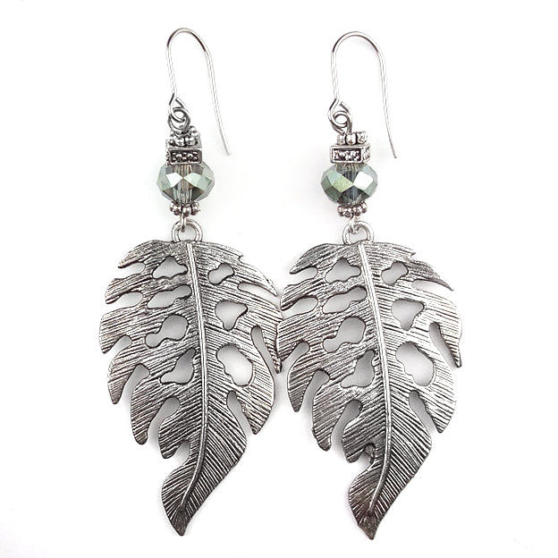 Ohrringe | Palm Leafs Soft Green