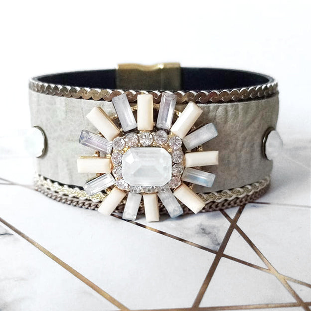 III I XXII - IX Graues Magnetarmband (16,5cm-M)