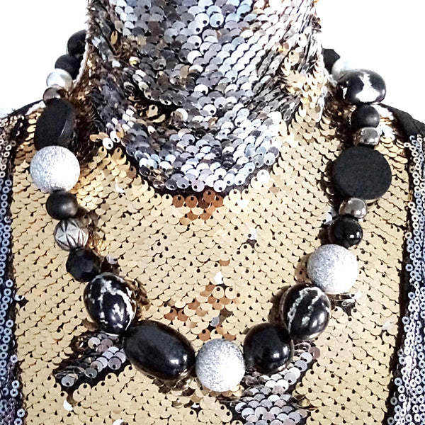 II I XXII - II Schwarze Halskette (50cm)