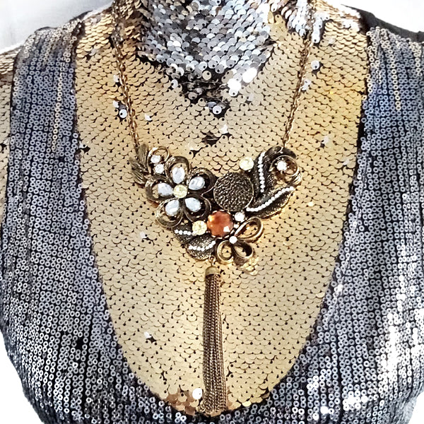 II I XXII - VIII Bronzene Halskette (61-68cm)