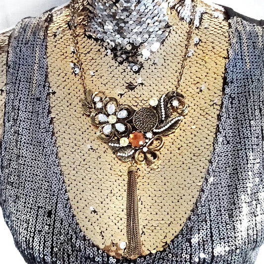 II I XXII - VIII Bronzene Halskette (61-68cm)
