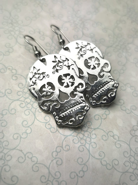 Ohrringe | Silver Sugarskull