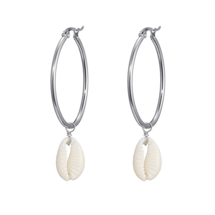 Silver Era Ohrringe - White Seashell