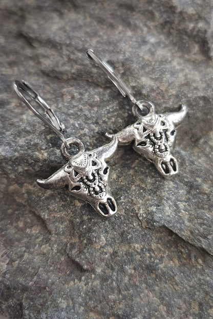 Earrings - SilverSkull