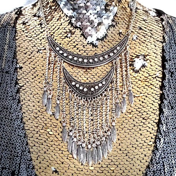 II I XXII - XIV Silberne Halskette (41-45cm)